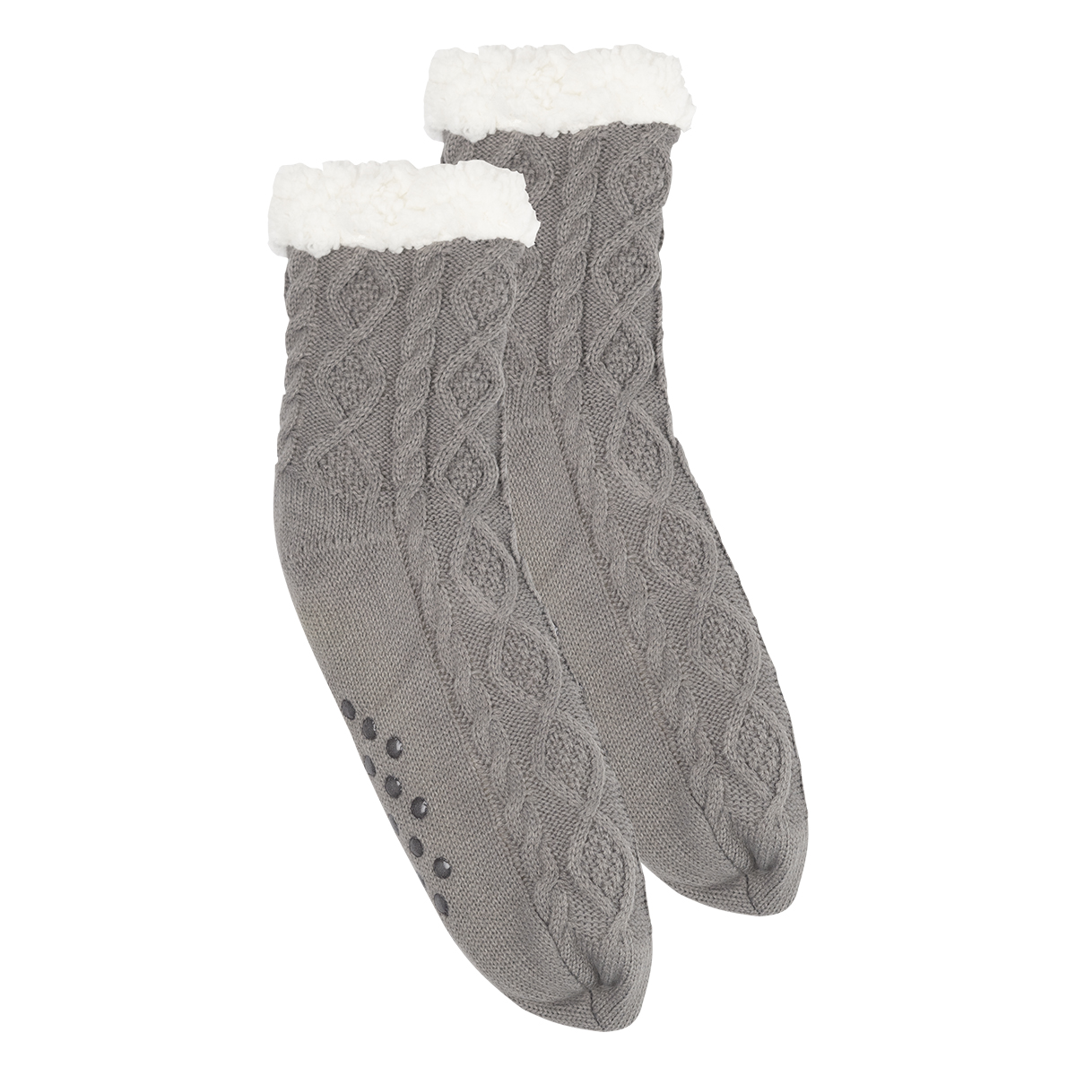Cozy Cable Knit Slipper Socks 1