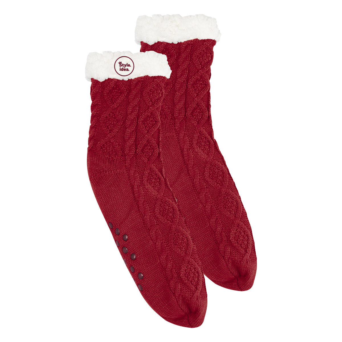 Cozy Cable Knit Slipper Socks 1