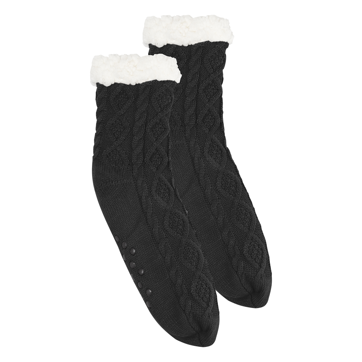 Cozy Cable Knit Slipper Socks 1