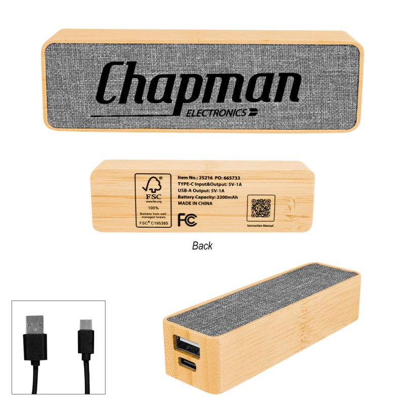 Bamboo & Rpet 200 Mah Power Bank 1 Bamboo & Rpet 200 Mah Power Bank 1