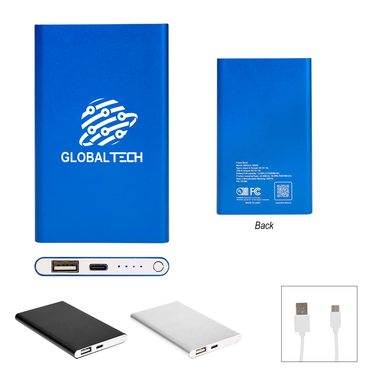 Ul Listed Slim Power Bank 2.0 1