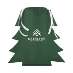 Tree Shaped Non-woven Gift Bag - 30216 GRNWHT Silkscreen Tree Shaped Non-woven Gift Bag - 30216 GRNWHT Silkscreen