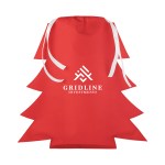 Tree Shaped Non-woven Gift Bag - 30216 REDWHT Silkscreen Tree Shaped Non-woven Gift Bag - 30216 REDWHT Silkscreen