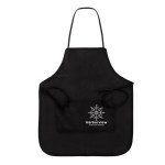 Non-woven Full Apron - 3038 BLK Left Optional Silkscreen Non-woven Full Apron - 3038 BLK Left Optional Silkscreen
