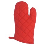 Quilted Cotton Canvas Oven Mitt - 9002 RED Back Quilted Cotton Canvas Oven Mitt - 9002 RED Back
