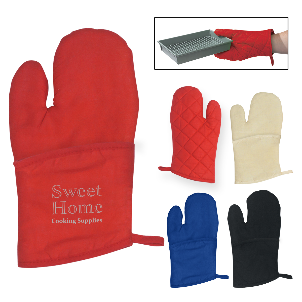 Quilted Cotton Canvas Oven Mitt 1