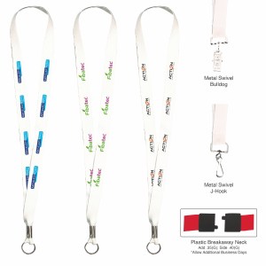 White Lanyard With Full Color Imprint 1 White Lanyard With Full Color Imprint 1