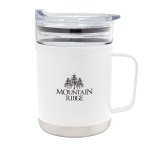 15 Oz. Glass & Stainless Steel Mug - 50162 WHT Silkscreen 15 Oz. Glass & Stainless Steel Mug - 50162 WHT Silkscreen