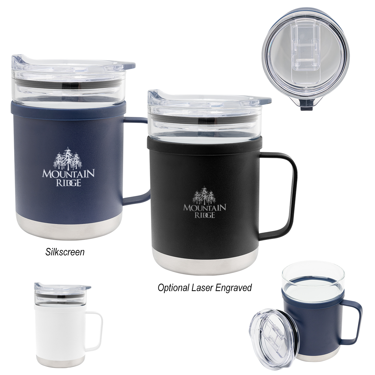 15 Oz. Glass & Stainless Steel Mug 1