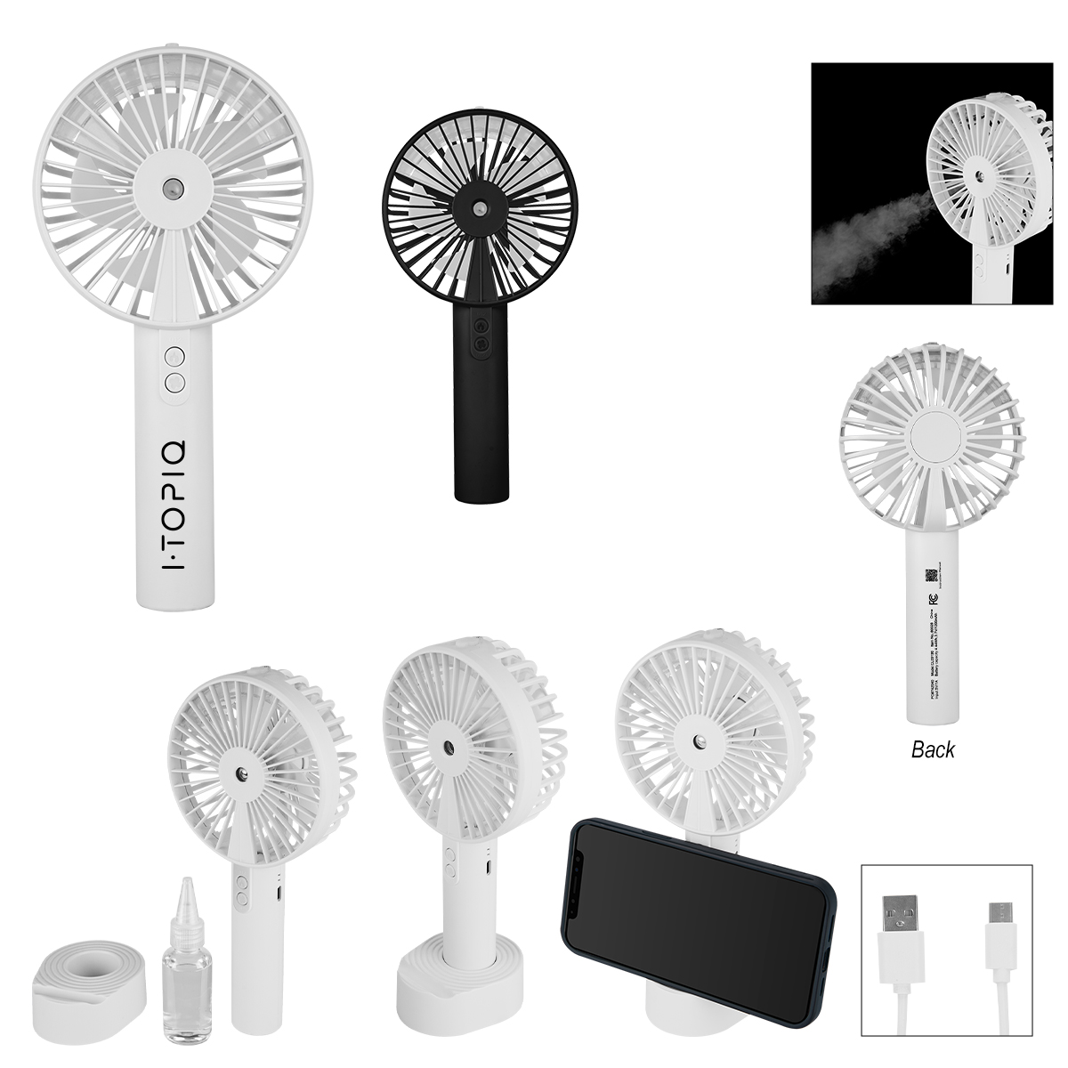 Mist Fan With Phone Stand 1
