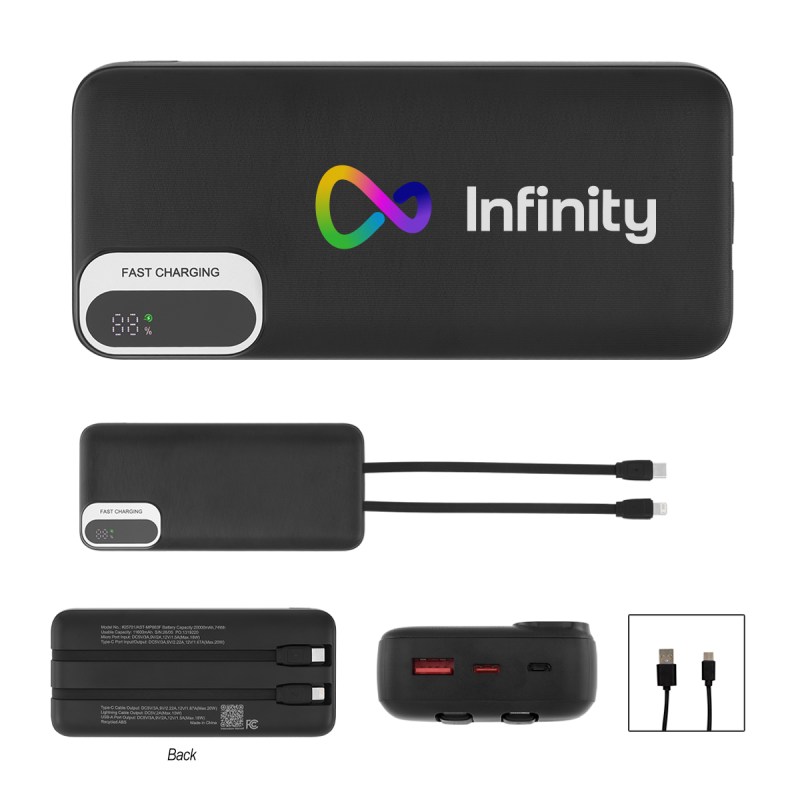 20,000 Mah Rabs Power Bank With Built-in Cables 1 20,000 Mah Rabs Power Bank With Built-in Cables 1