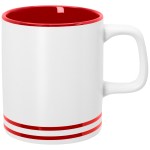 10 Oz. Lacrosse Ceramic Mug - 7190 WHTRED 10 Oz. Lacrosse Ceramic Mug - 7190 WHTRED