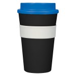 16 Oz. Travel Tumbler - 5766 BLK BLUWHT Blank 16 Oz. Travel Tumbler - 5766 BLK BLUWHT Blank