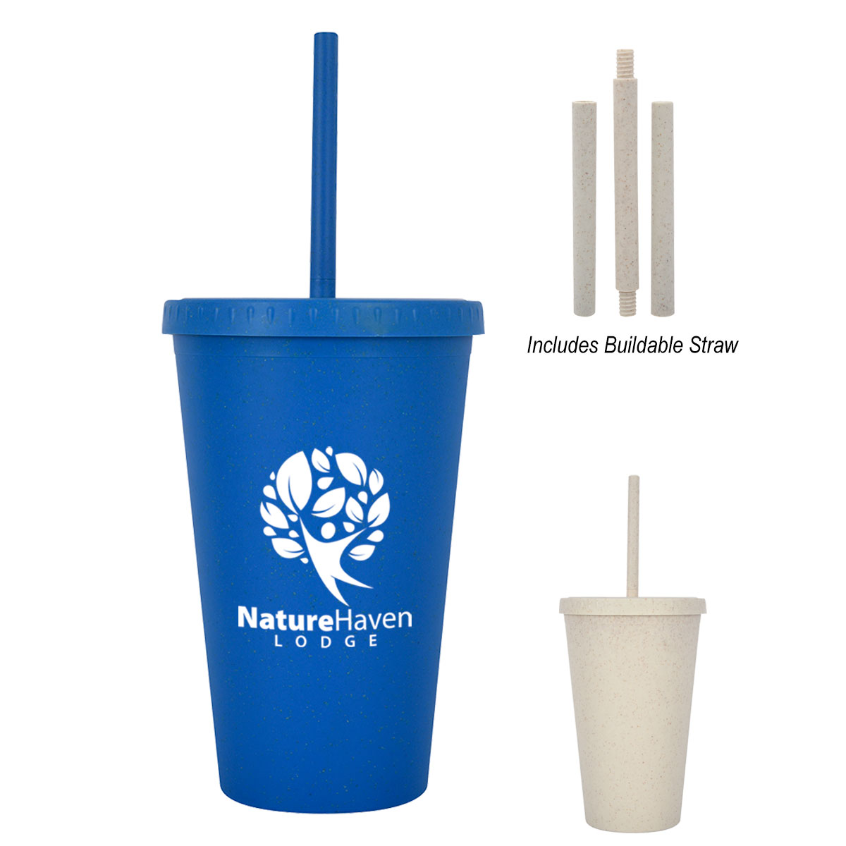 16 Oz. Newport Wheat Travel Tumbler 1