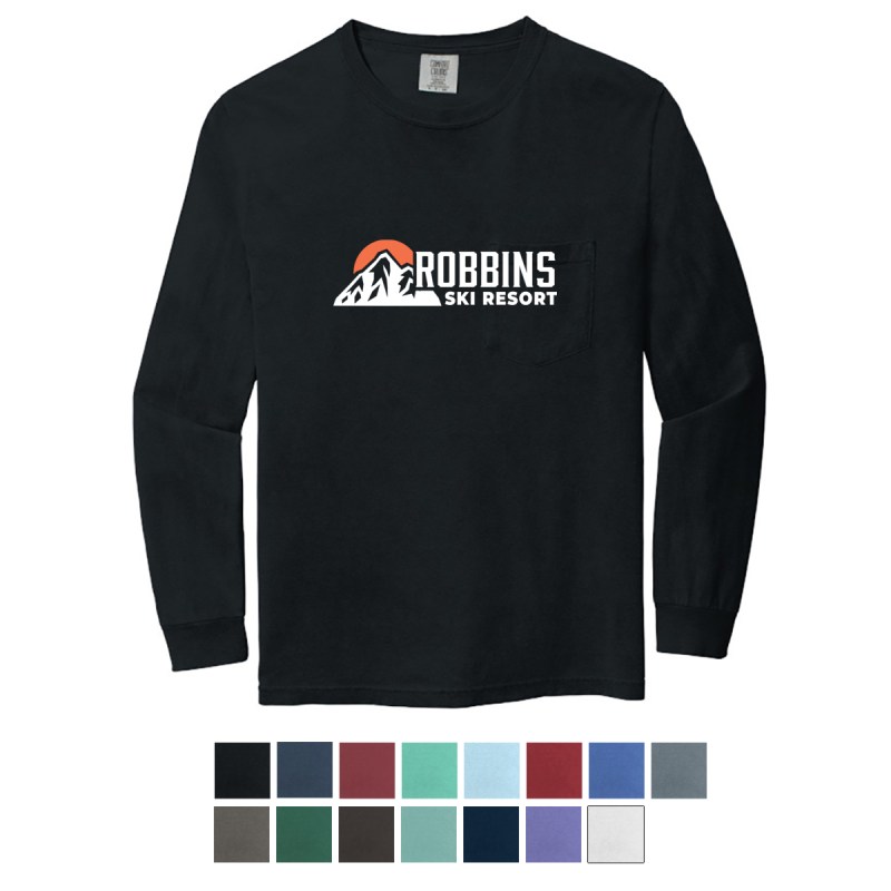 Garment-dyed Heavyweight Long Sleeve Pocket T-shirt 1 Garment-dyed Heavyweight Long Sleeve Pocket T-shirt 1