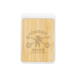 Magnetic Clip With Bamboo Accent - 55247 WHT Laser Magnetic Clip With Bamboo Accent - 55247 WHT Laser