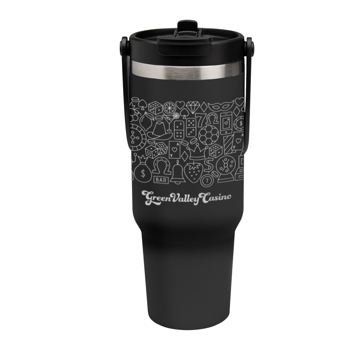 40 Oz. Full Laser Peak Intrepid Recycled Stainless Steel Tumbler 1