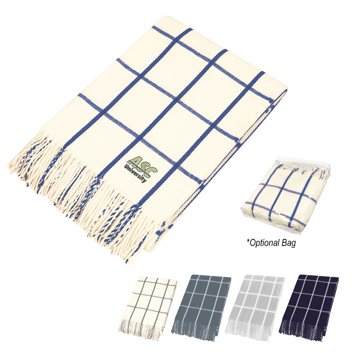 Charleston Fringed Throw Blanket 1