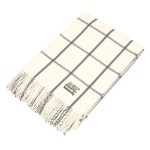 Charleston Fringed Throw Blanket - 7011 WHTGRA Embroidery Charleston Fringed Throw Blanket - 7011 WHTGRA Embroidery