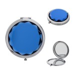 Jeweled Compact Mirror - 7494 BLU Blank Jeweled Compact Mirror - 7494 BLU Blank