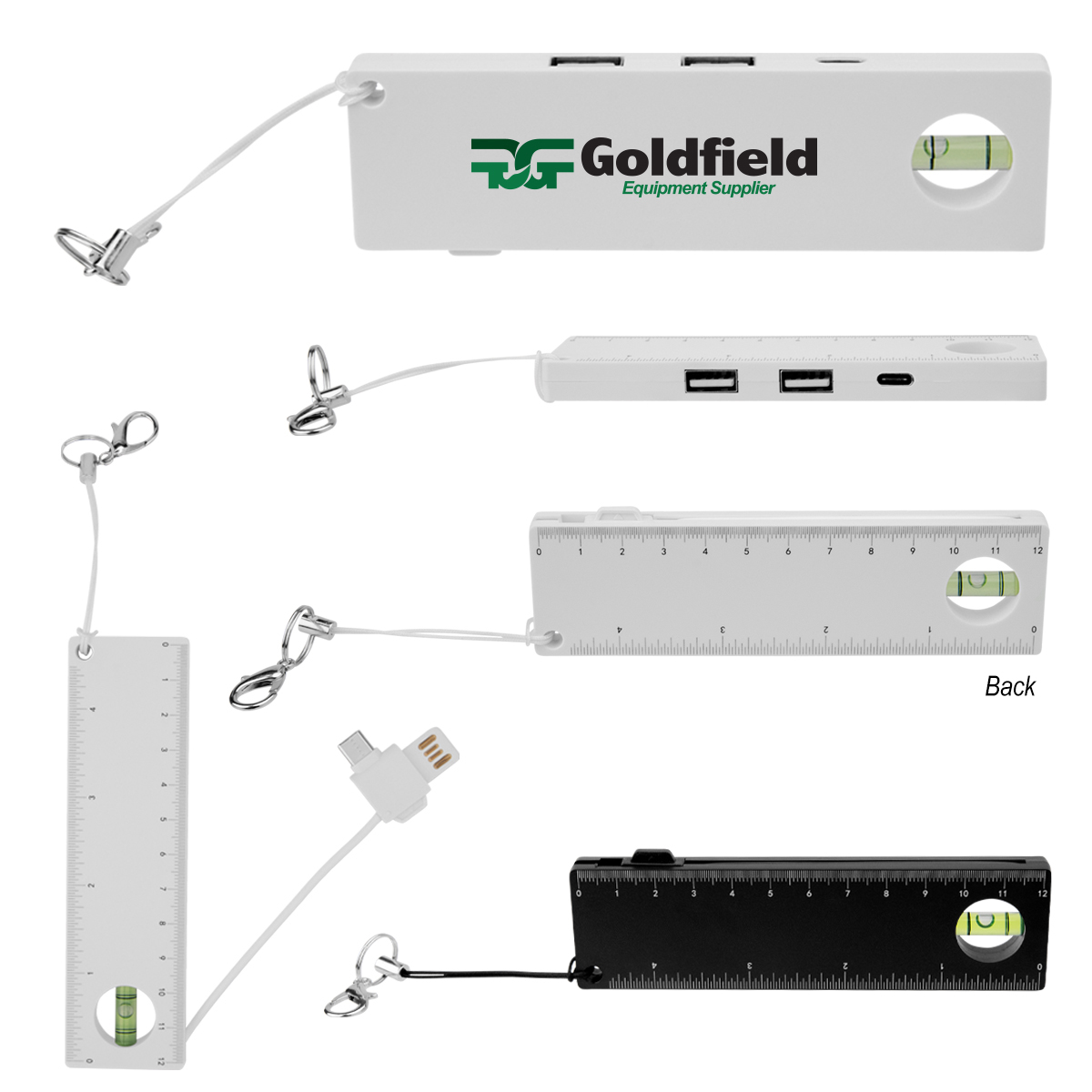 Rabs Usb & Type-c Hub With Level & Ruler 1