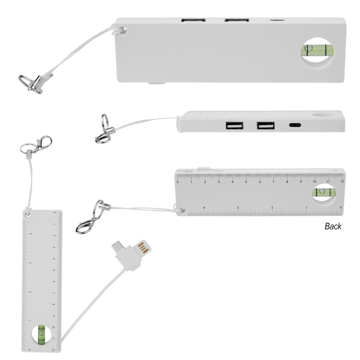 Rabs Usb & Type-c Hub With Level & Ruler 1