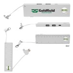 Rabs Usb & Type-c Hub With Level & Ruler - 25691 WHT Digibrite Rabs Usb & Type-c Hub With Level & Ruler - 25691 WHT Digibrite