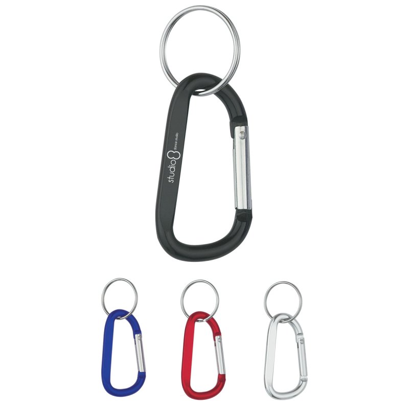 6mm Carabiner With Split Ring 1 6mm Carabiner With Split Ring 1