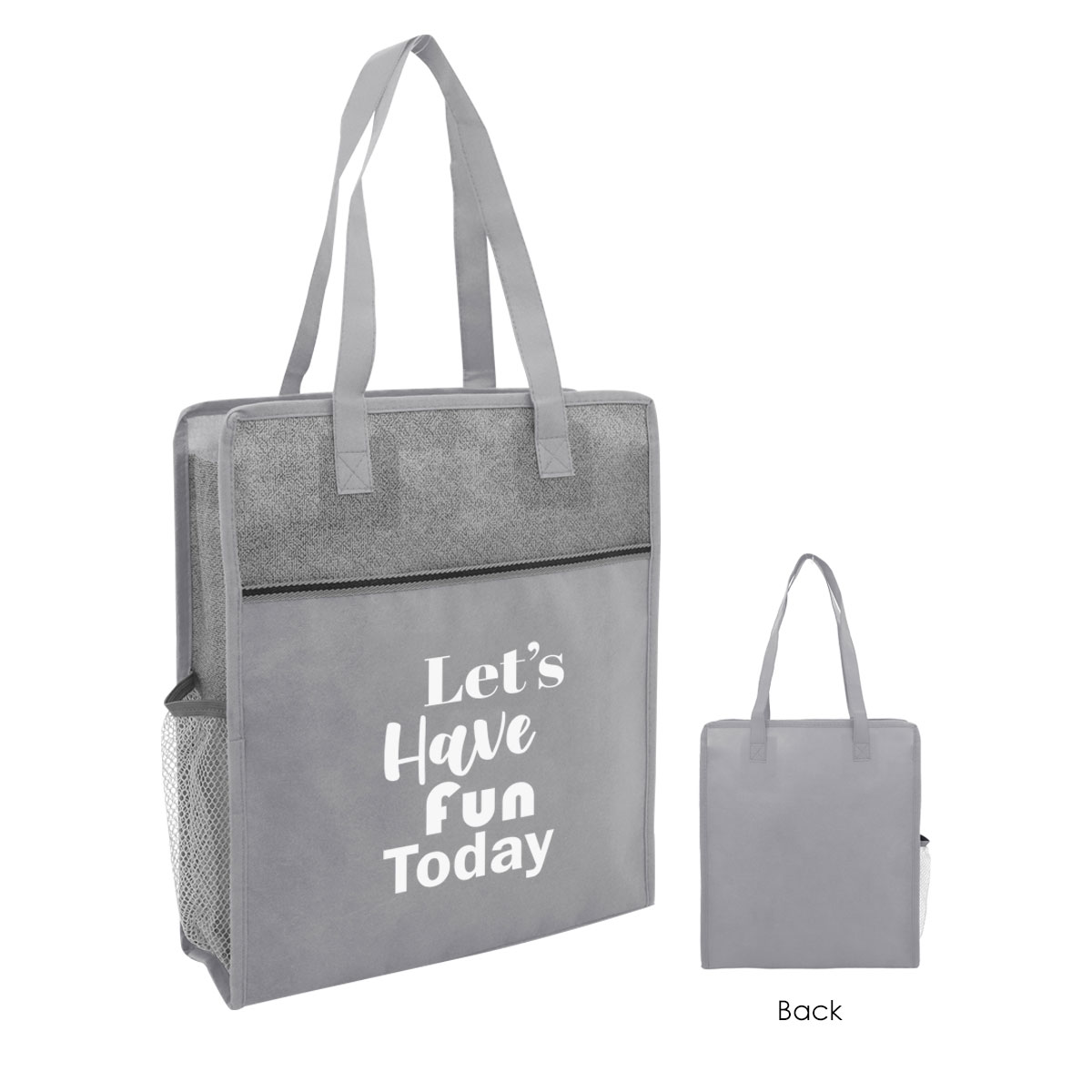 Color Basics Heathered Non-woven Tote Bag 1