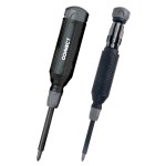 Megapro 14-in-1 Multi-bit Screwdriver - 7258 BLKGRA Padprint Megapro 14-in-1 Multi-bit Screwdriver - 7258 BLKGRA Padprint