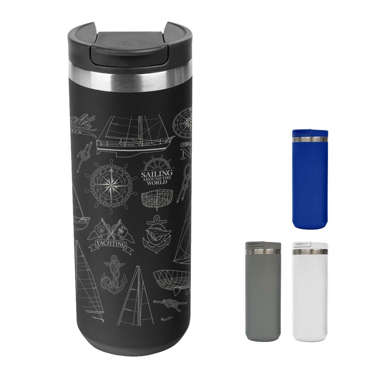 18 Oz. Full Laser Sienna Stainless Steel Bottle 1