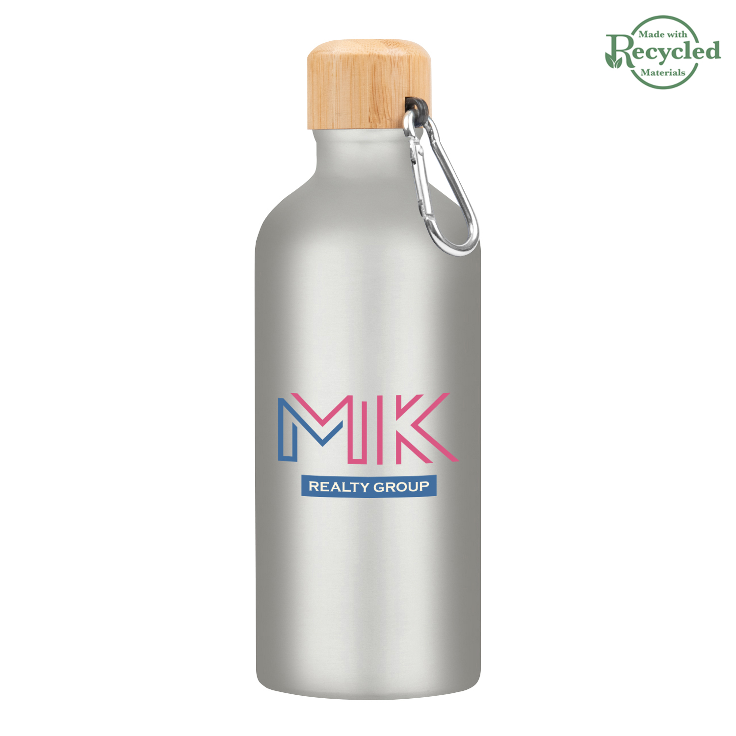20 Oz. Aluminum Tundra Bike Bottle With Bamboo Lid 1