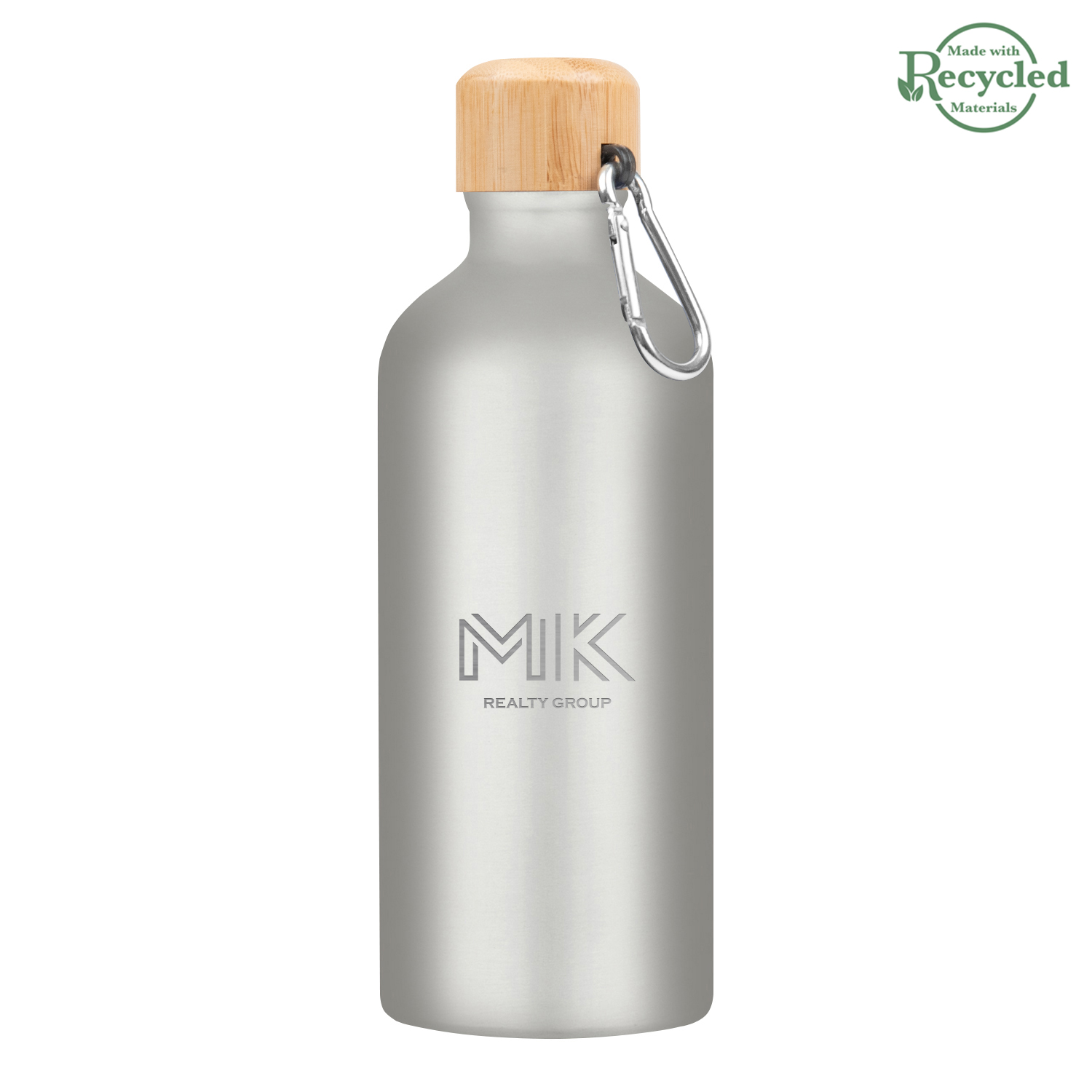 20 Oz. Aluminum Tundra Bike Bottle With Bamboo Lid 1