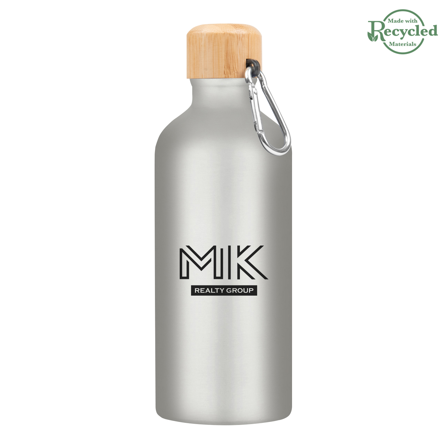20 Oz. Aluminum Tundra Bike Bottle With Bamboo Lid 1