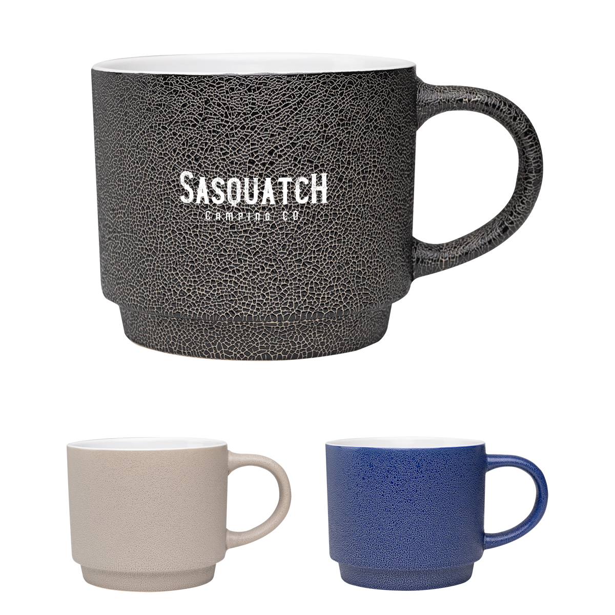 18 Oz. Pebble Grain Textured Ceramic Mug 1