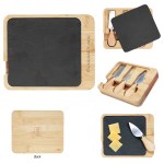 Slate & Bamboo Cheese Server Set - 75069 FSCBAMBOO Laser Slate & Bamboo Cheese Server Set - 75069 FSCBAMBOO Laser