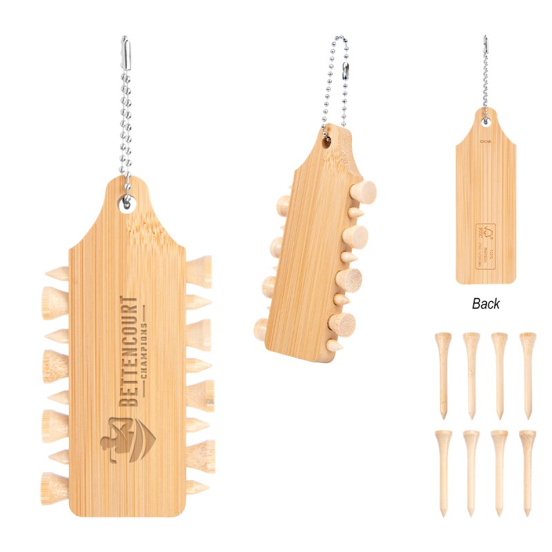 Bamboo Golf Tee Set Keychain 1 Bamboo Golf Tee Set Keychain 1