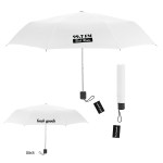 Fresh Goods 42" Arc Budget Telescopic Umbrella - 59922 WHT Silkscreen Fresh Goods 42" Arc Budget Telescopic Umbrella - 59922 WHT Silkscreen