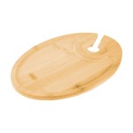 Wine & Dine Recessed Bamboo Tray With Wine Glass Holder - 75092 FSCBAMBOO Angle Wine & Dine Recessed Bamboo Tray With Wine Glass Holder - 75092 FSCBAMBOO Angle