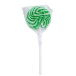Swirl Lollipop With Round Label - SWIRLPOP1 GRNWHT Swirl Lollipop With Round Label - SWIRLPOP1 GRNWHT