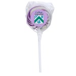 Swirl Lollipop With Round Label - SWIRLPOP1 PURWHT Label 4CP Swirl Lollipop With Round Label - SWIRLPOP1 PURWHT Label 4CP