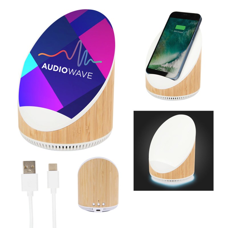 Edgewood Bamboo Speaker & Wireless Charger 1 Edgewood Bamboo Speaker & Wireless Charger 1