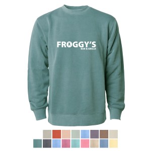 Independent Trading Company Unisex Midweight Pigment Dyed Crew Neck 1 Independent Trading Company Unisex Midweight Pigment Dyed Crew Neck 1