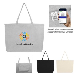 Aware™ 9 Oz. Recycled Cotton Shopper Tote Bag 1 Aware™ 9 Oz. Recycled Cotton Shopper Tote Bag 1