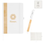 Verse Bamboo Journal With Pen - 99938 WHTBAM Silkscreen Verse Bamboo Journal With Pen - 99938 WHTBAM Silkscreen