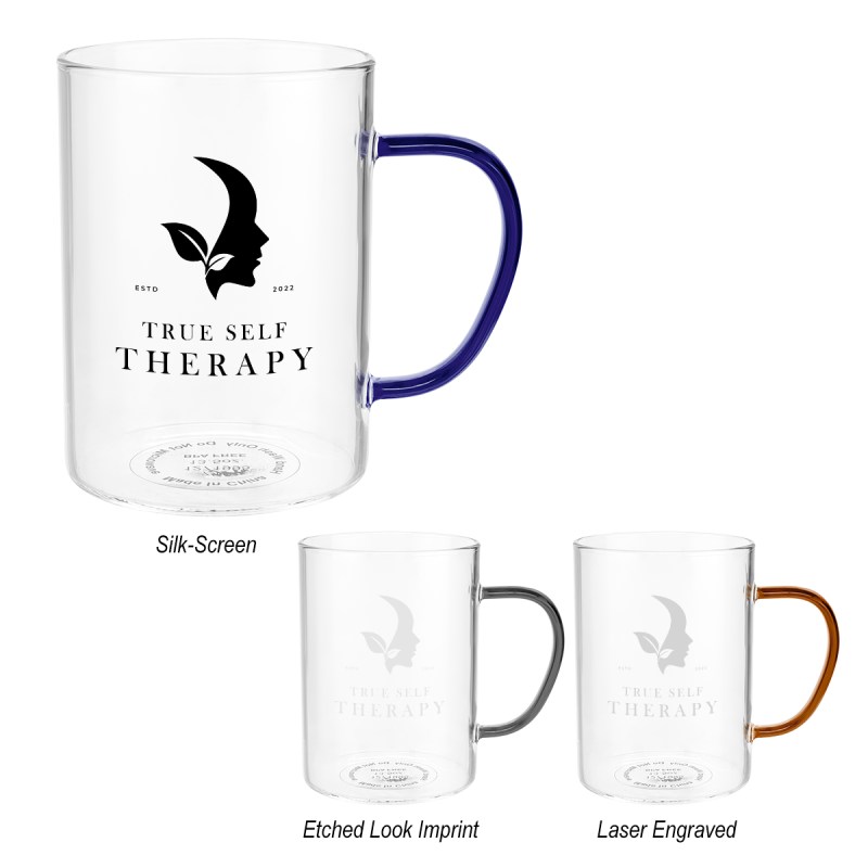 13.5 Oz. Hue Glass Mug 1 13.5 Oz. Hue Glass Mug 1