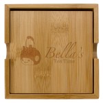 Bamboo Coaster Set - 2209 NAT Laser Bamboo Coaster Set - 2209 NAT Laser