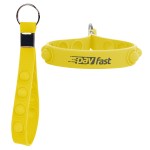 Push Pop Stress Reliever Keychain - 20026 YEL Blank Push Pop Stress Reliever Keychain - 20026 YEL Blank