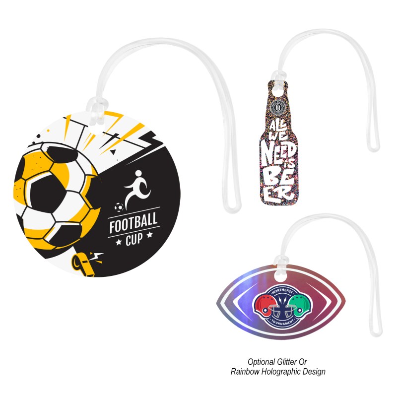 Acrylic Bag Tag - Custom Shape 5" 1 Acrylic Bag Tag - Custom Shape 5" 1