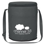 Non-woven Round Cooler Bag - 3043 BLK Silkscreen Non-woven Round Cooler Bag - 3043 BLK Silkscreen